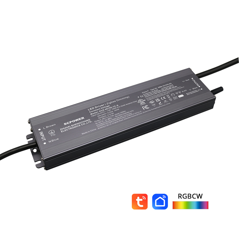 150W 200W 300W CV RGB CW ZigBee 3.0 Pro+ Smart LED Driver 25A Max DC 12V 24V 36V 48V Compatible with Amazon echo Google Home Smart Life Tuya Smart APP Control