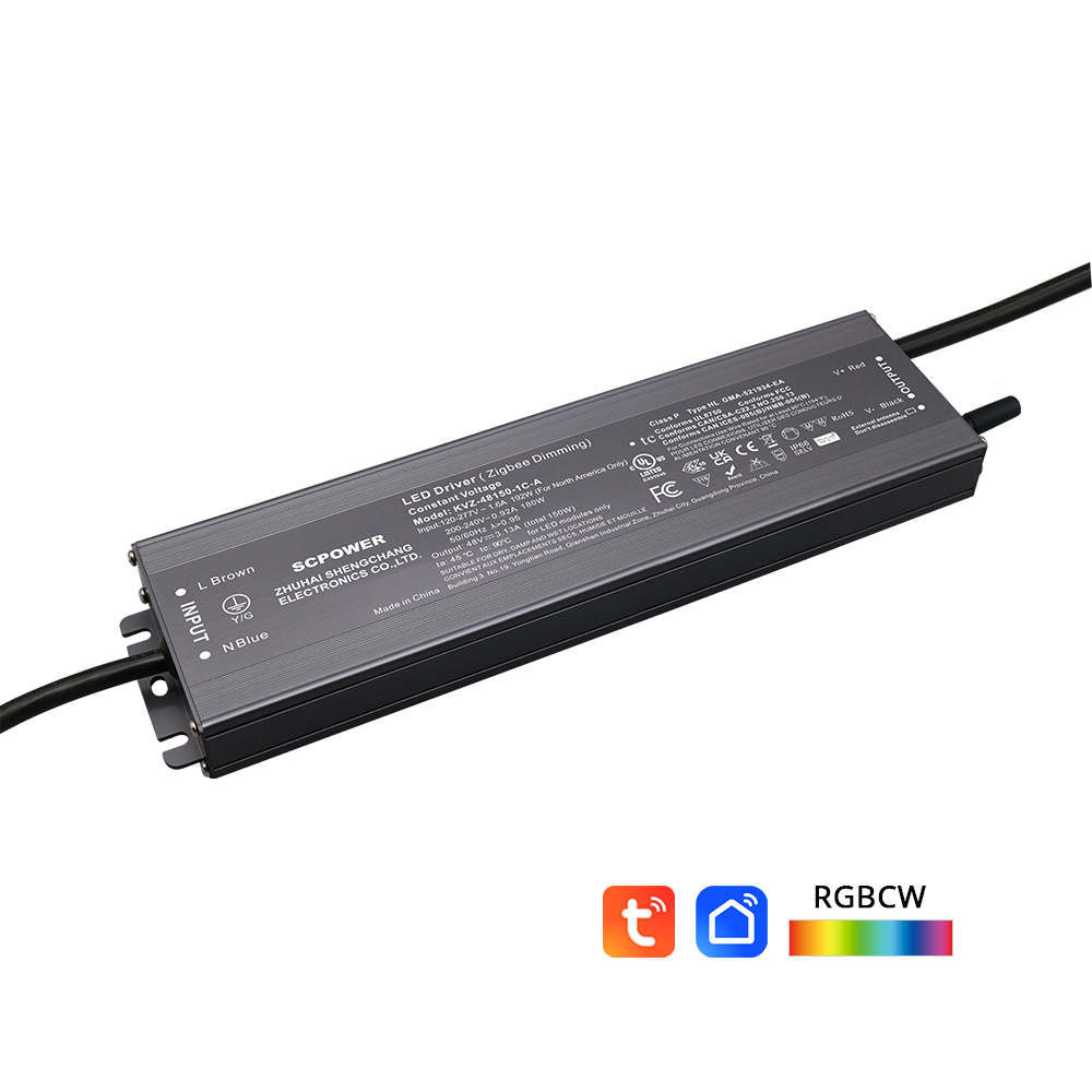 150W 200W 300W CV RGB CW ZigBee 3.0 Pro+ Smart LED Driver 25A Max DC 12V 24V 36V 48V Compatible with Amazon echo Google Home Smart Life Tuya Smart APP Control