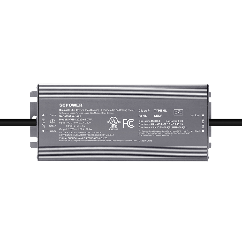 150W 200W 400W 600W Constant Voltage Triac Dimmable LED Strip Power Supply FCC UL Listed