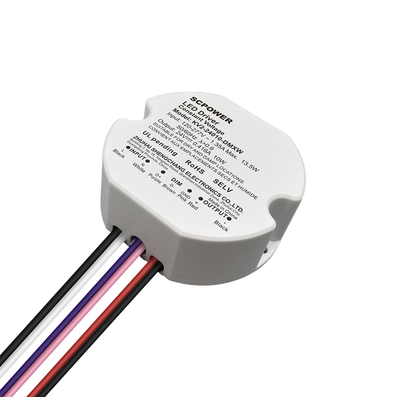 10W 15W 20W 25W 30W 40W CV Mini DMX512 zatemnjeno plastično okroglo okrog DMX LED gonilnik vhod 100-277V AC