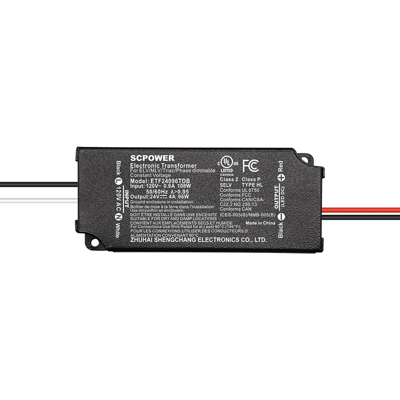 60W 96W Triac Dimmable Lighting Transformer 12V 24V DC