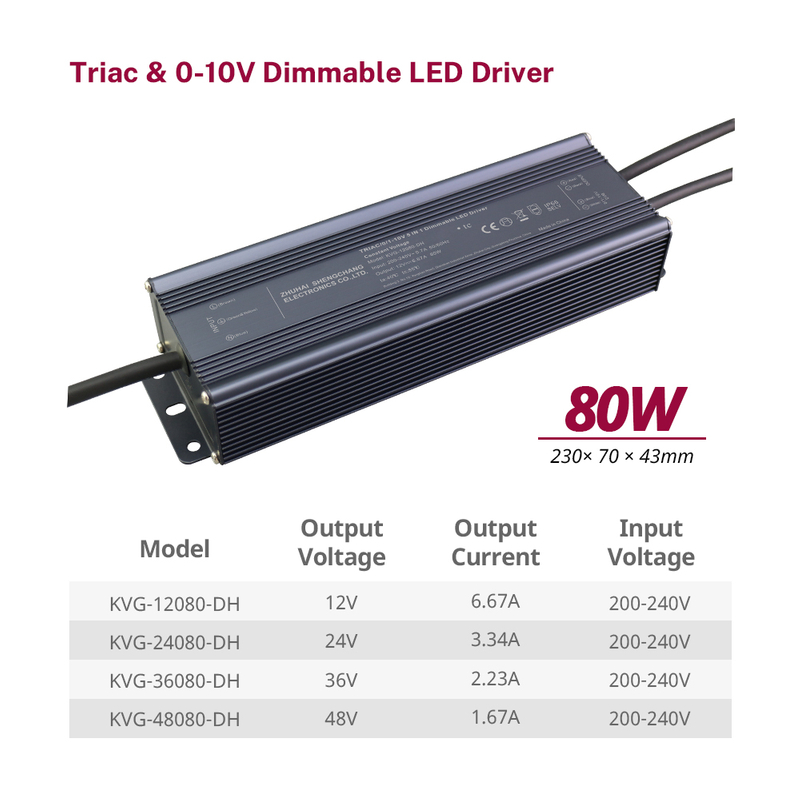 80 100 120 wat triac 0-10 V Difmable Driver CV dla LED Lampen