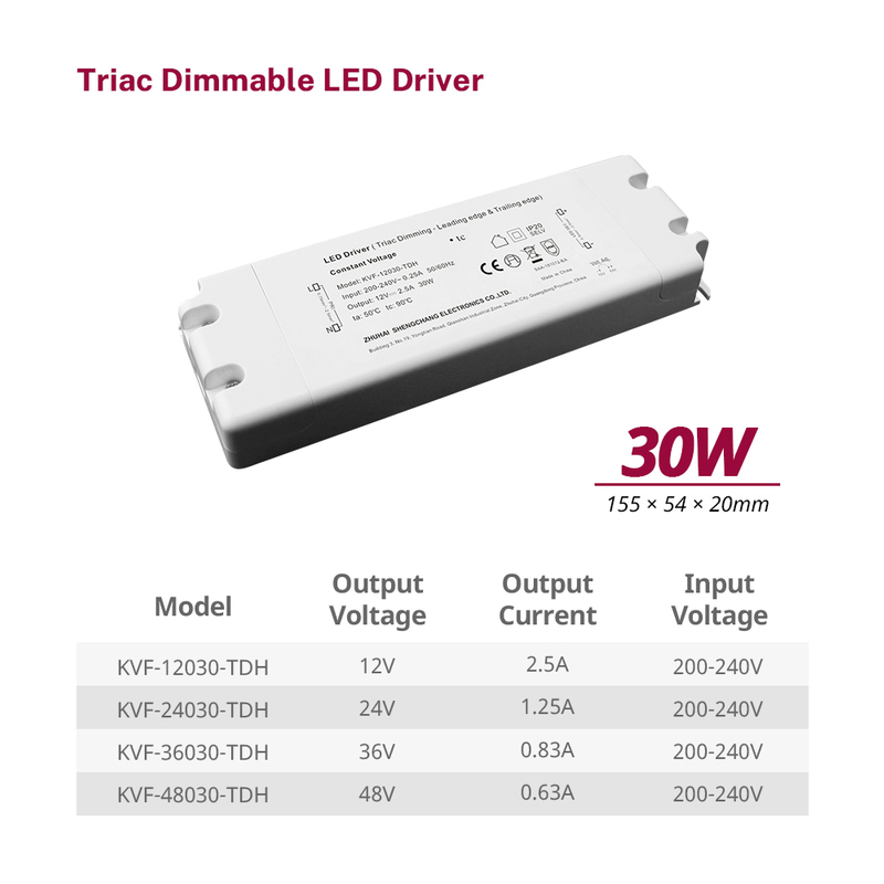 30 Watt CV Triac Dimmable LED Power Supply High voltage