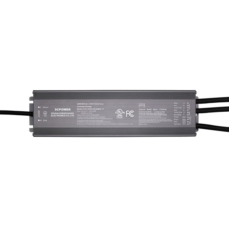 288W 300W RGB DMX512&nbsp;Dimmable Constant Voltage LED Driver 200V -347V AC