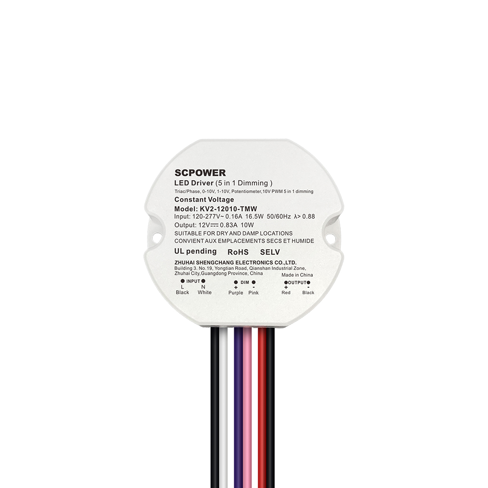 10W 15W 20W 25W 30W 40W Triac 0-10V D&aelig;mpbar LED-driver CV rund plast