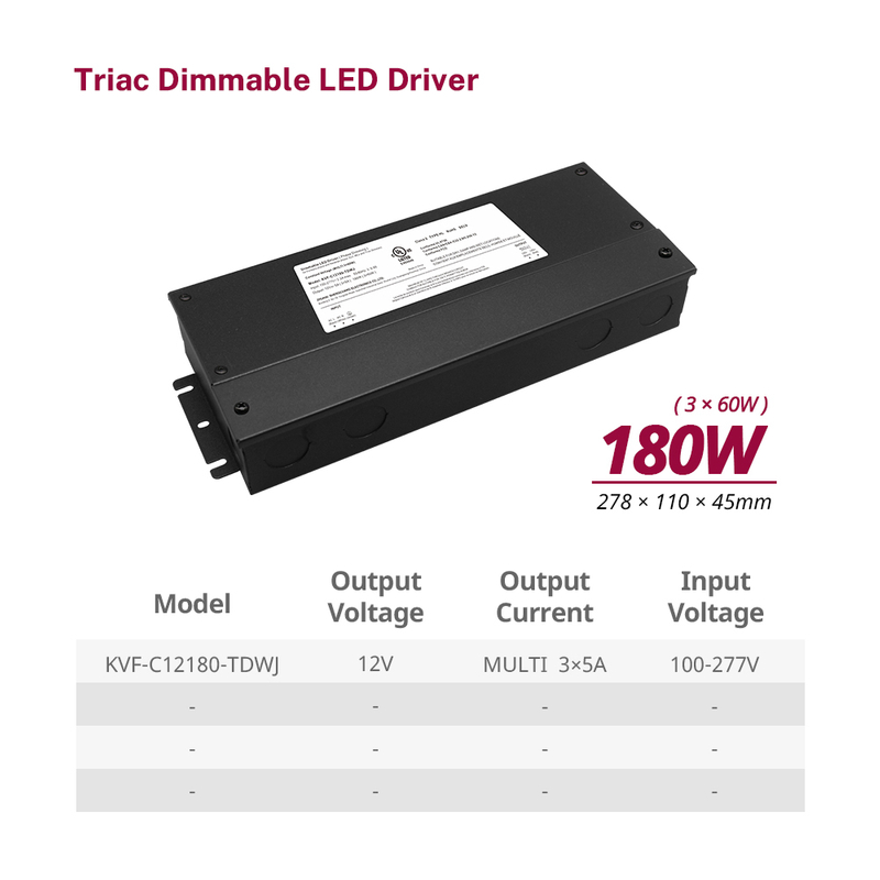 180w 192w 288w 300w 38w 384w Triac Dimmamable kilasy 2 Output Lead Lead Power CV miaraka amin'ny boaty Junction
