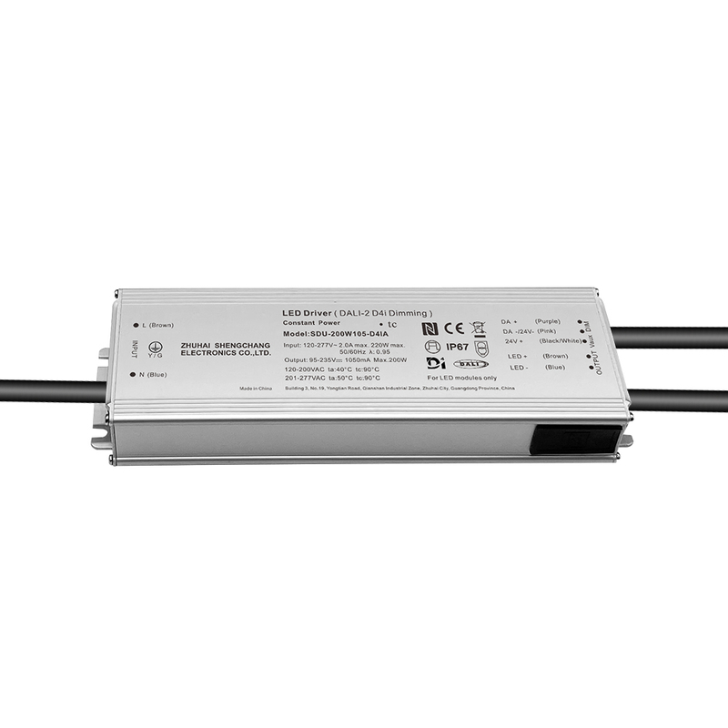 100W 150W 200W 240W 320W 480W 720W 70mA-15000mA DC DALI-2 D4i Waterproof LED Driver 120-277V AC