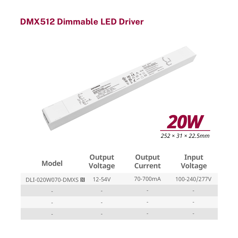20 40 60 100 watt&nbsp;Constant Current DMX&nbsp;512 LED&nbsp;Driver&nbsp;Linear Plastic Online
