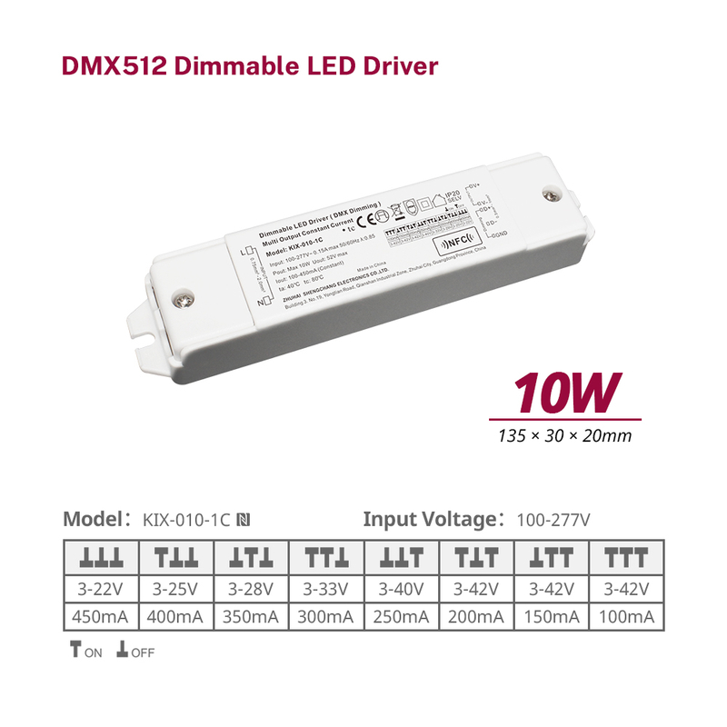10W 20W 40W 60W&nbsp;Constant Current DMX&nbsp;512 Dimmable LED&nbsp;Driver for LED Room Lights