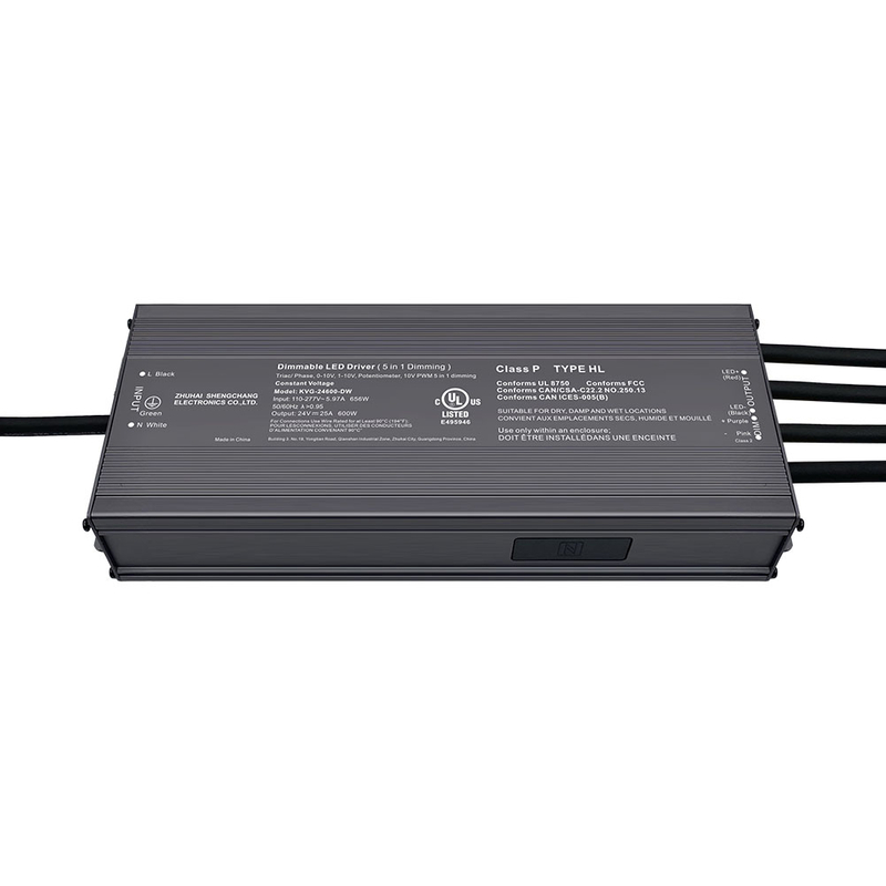 500W 600W Triac 0-10V Dimmable LED Driver CV 100volt 110volt 120volt 277volt