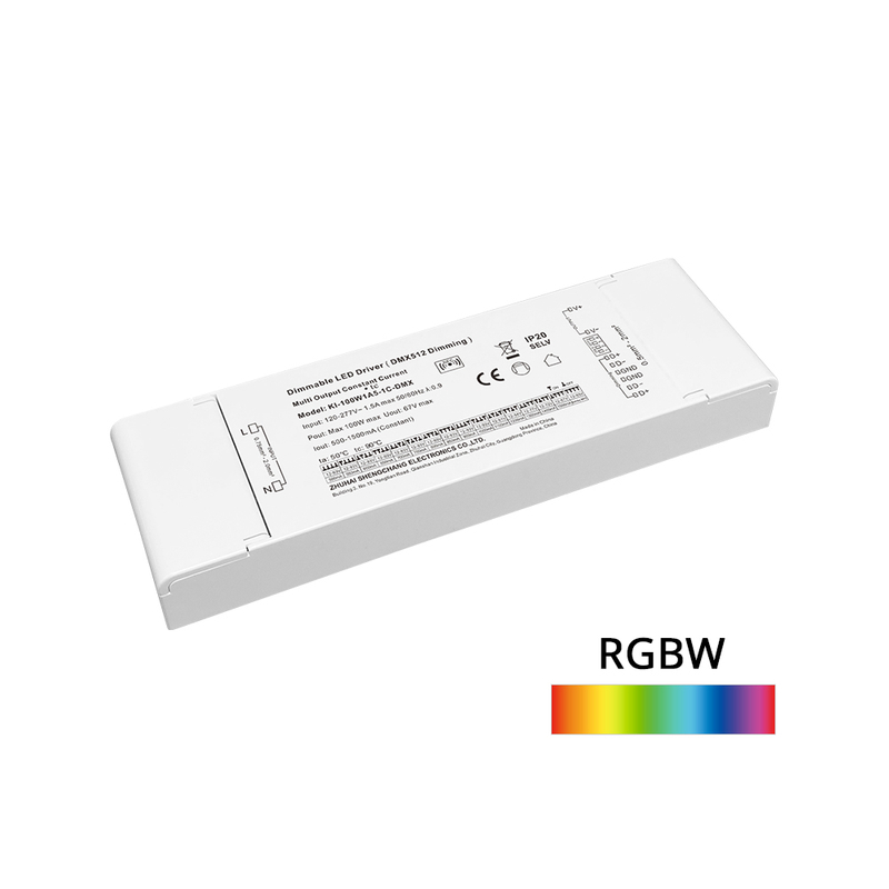 100W 500mA-2500mA 12V-93V DC Constant Current Dimmable 3 4 Channel RDM DMX RGB RGBW LED Driver