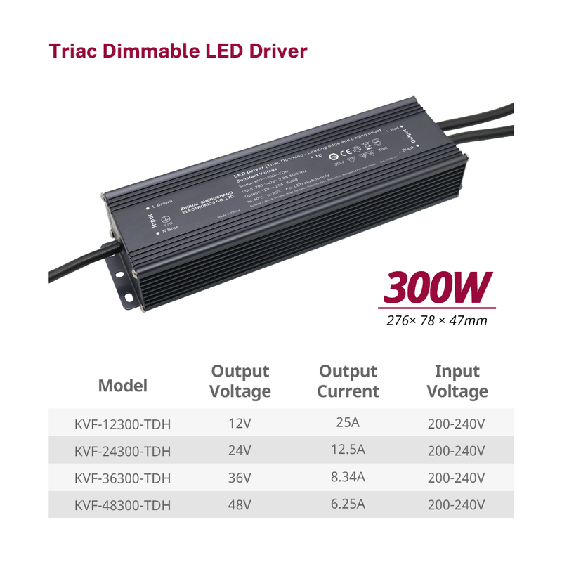 300 320 360 Watt CV Triac Dimmable LED Power Supply 12 24 36 48 volt