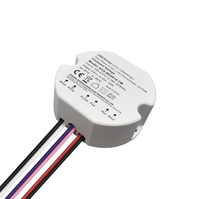 10W 3V-42V 100mA-450mA Circular Plastic Triac 0-10V Dimmable Driver Constant Current