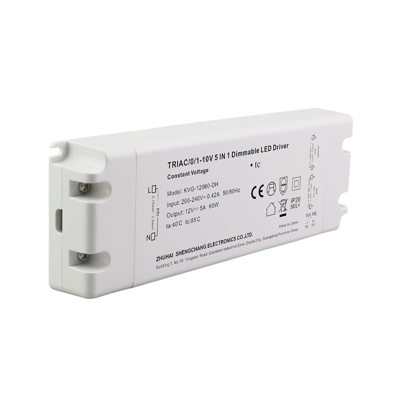 60 Watt Triac 0-10V Dimmable LED Driver CV Adjustable Output Voltage