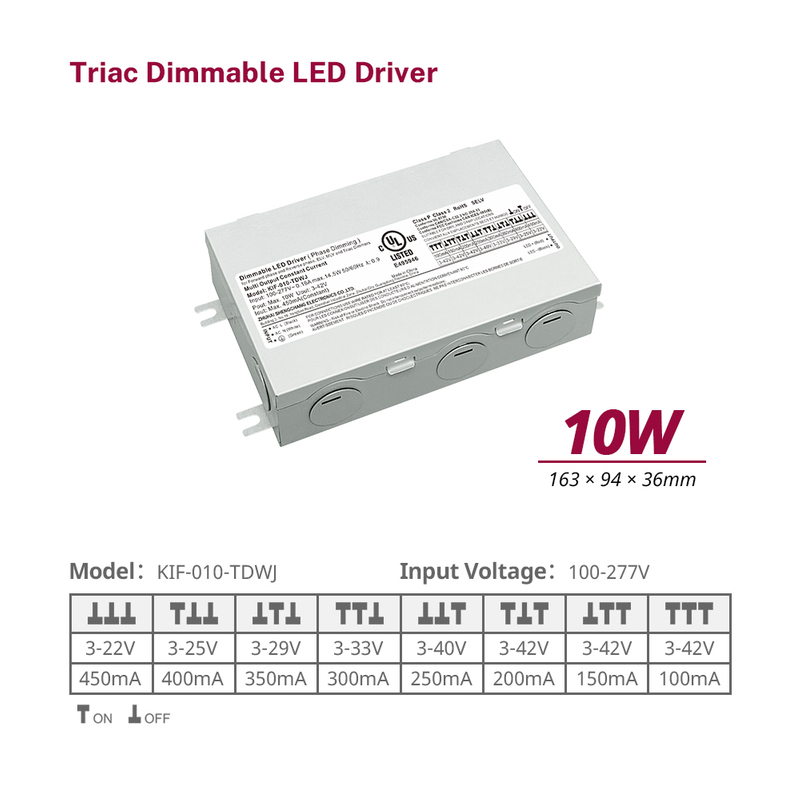 10W 20W 40W 60W CC Triac Dimming LED Power Supply with Junction box