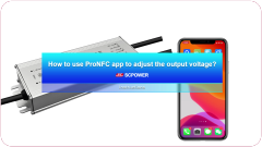 How to use ProNFc app to adjust the output voltage