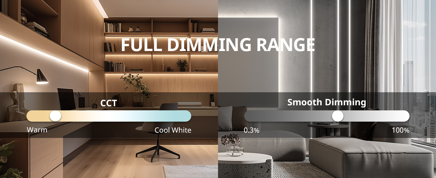 Suretron Full Range Dimming 2CH Dimming CCT Driver + Dimmer 2 in 1 of Wired Switching Led Lighting