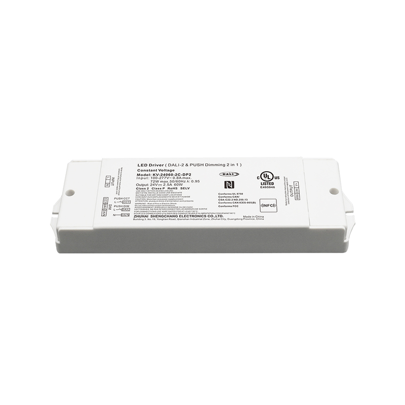 DP2 60W CV CCT DALI 2 Push Dimmable LED Driver 12V 24V 36V 48V DC