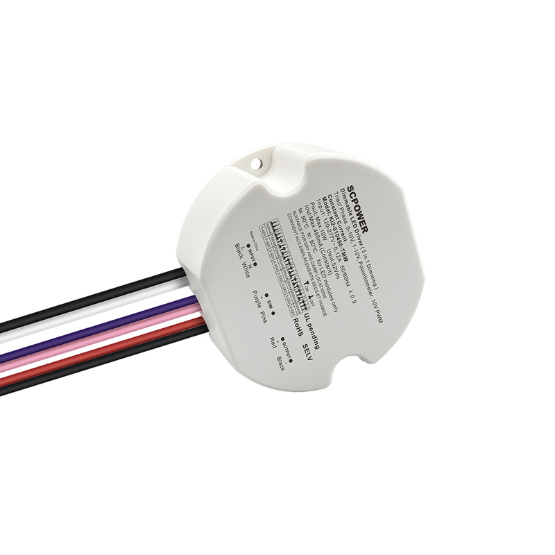 10W 15W 20W 30W 40W 50W Constant Current Triac 0-10V 5 in 1 Dimmable LED Driver Round Type Driver for Indoor Light