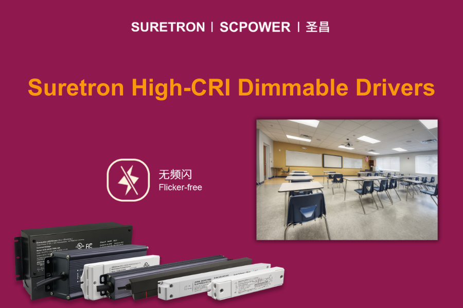 High-CRI, Flicker-Free Dimming-Suretron