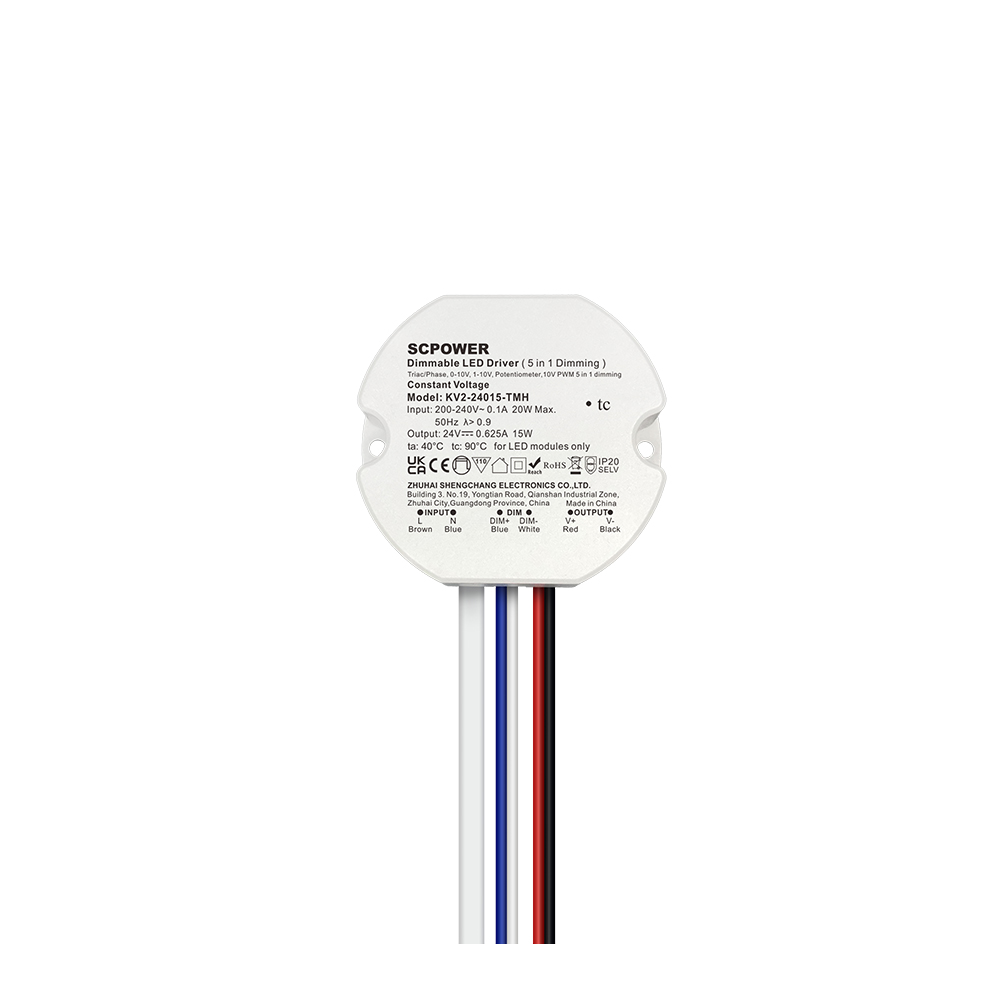 10 15 20 25 30 40 Watt Triac 0-10V&nbsp;Dimmable LED Driver CV Circular Plastic