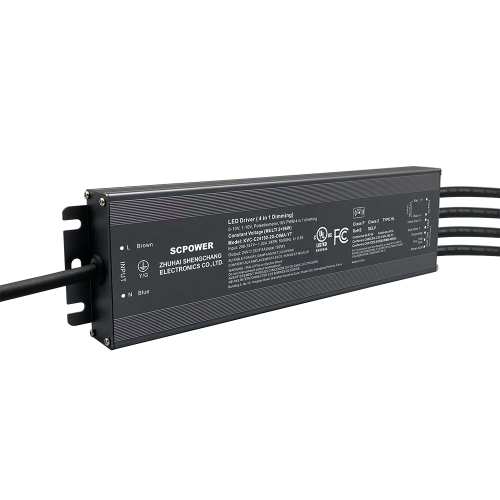 192W CCT 0-10V&nbsp;Dimmable Constant Voltage LEDDriver 24V 36V 48V DC