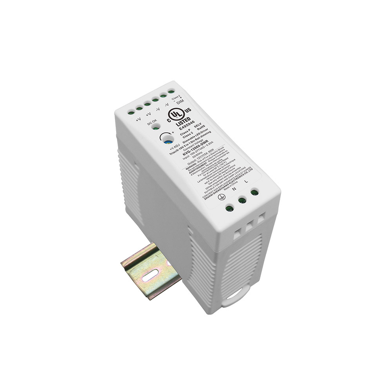 60W Triac 0-10V Dimming Din Rail LED Driver CV for led light fixtures