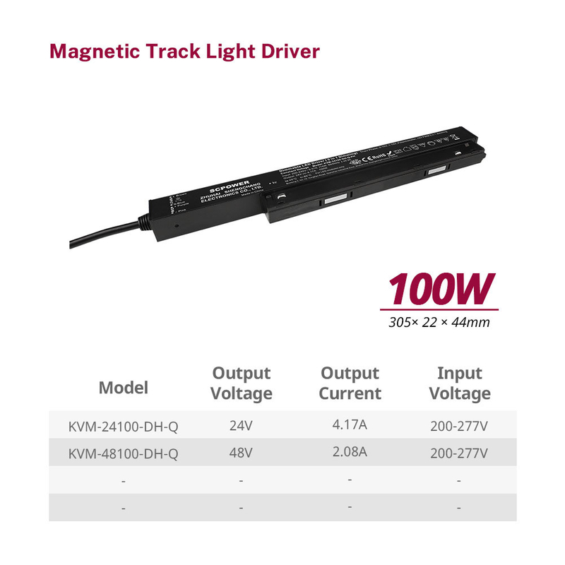 High Power Factor 100 150 200 Watt CV Triac 0-10v 1-10v 5 in 1 Recessed Magnetic Dimmable Led Driver High Efficiency Lighting