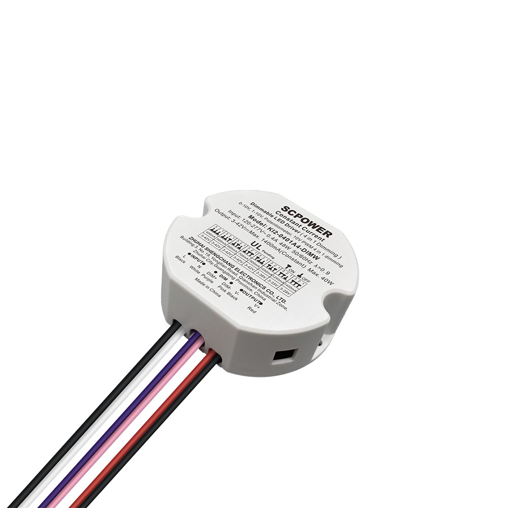 10 W, 15 W, 20 W, 30 W, 40 W, 50 W, 1 Kanal, 0–10 V, 4-in-1, dimmbarer LED-Treiber, runde Form, kleiner Treiber f&uuml;r Strahler
