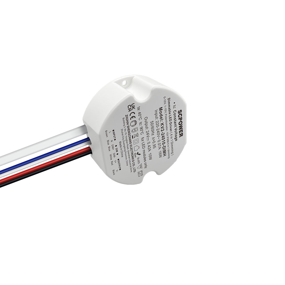 10 15 20 25 30 40 Watt Constant Voltage 0-10V 1-10V 4 in 1 Dimmable LED Driver PWM Output Round Shape