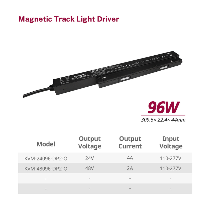 Driver LED dimmerabile magnetico da incasso DP2 96W 100W 150W 200W CV DALI-2 con tensione di uscita regolabile