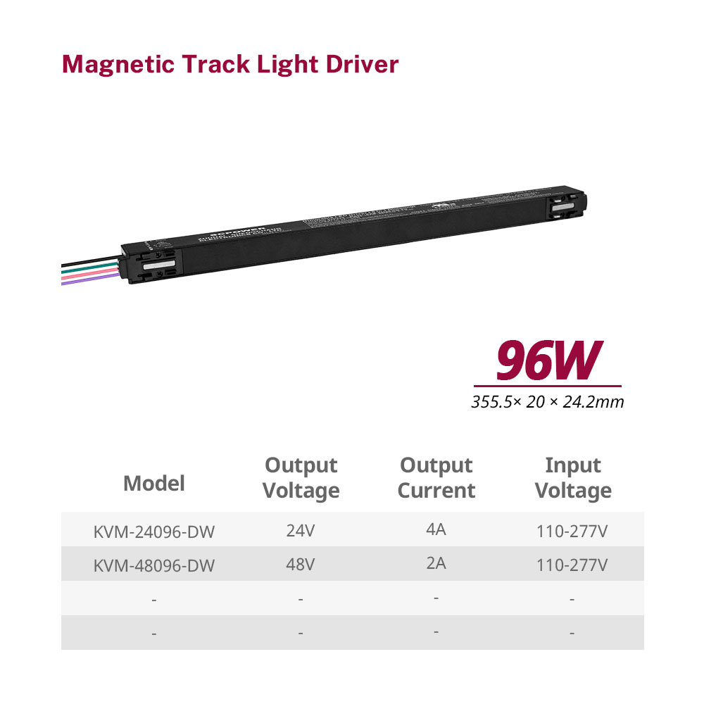 Vietnam Factory 96W 100W 150W 200W CV Triac 0-10V Driver LED dimmerabile magnetico ultrasottile per piste magnetiche da 20/26mm