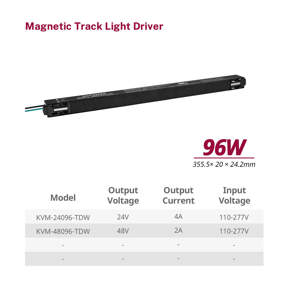Uscita driver led dimmerabile magnetico ultrasottile triac CV 96W 100W 150W 200W CV 24v 48v per illuminazione professionale