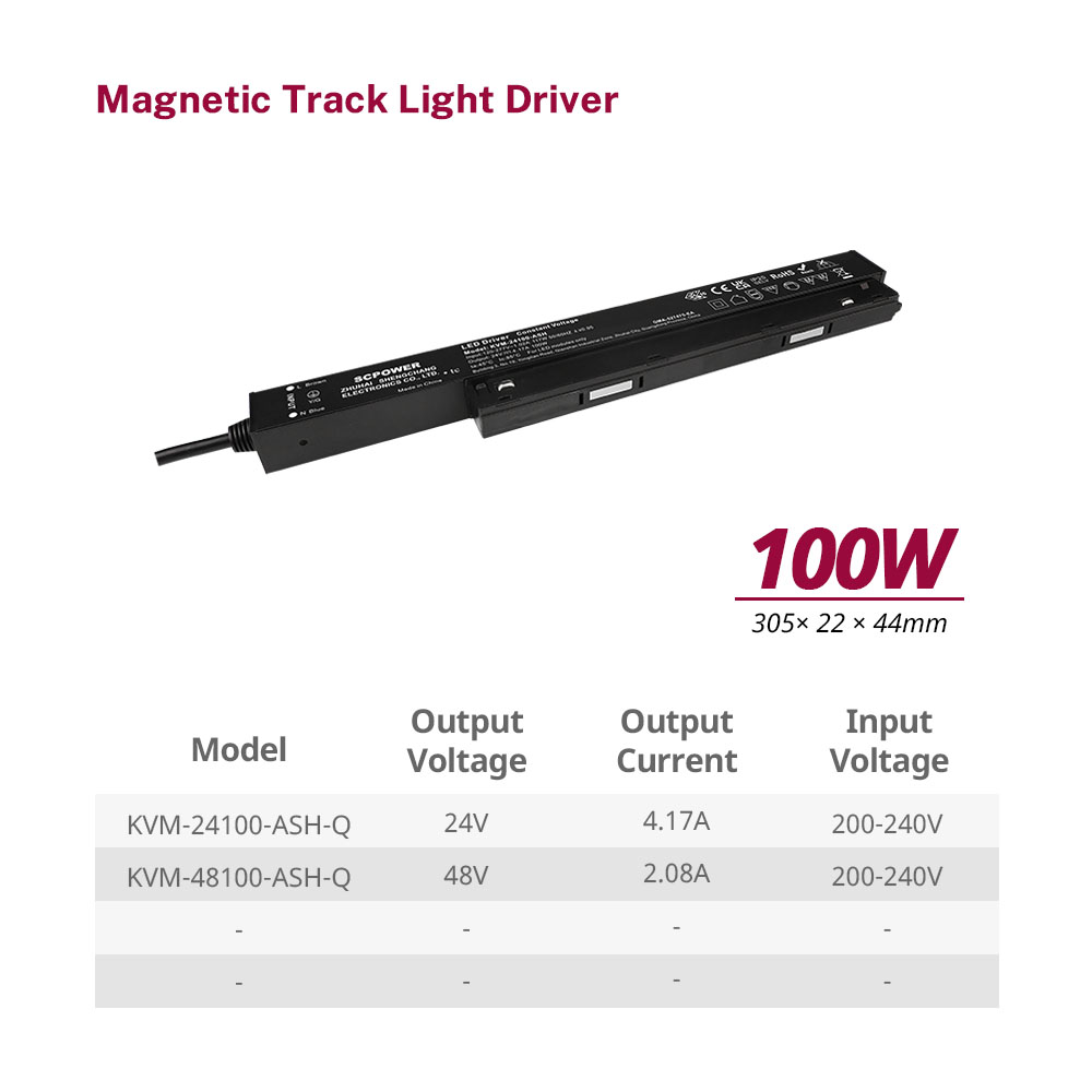 100 150 200 Watt CV Non-Dimming Recessed Magnetic Switch Power Supply Small Size Driver or Retail Office Hospitality Lighting