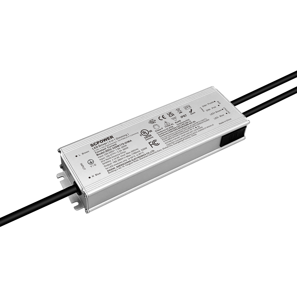 60W 100W 150W 200W 240W 320W 400W 500W 680W 800W 1000W 1200W 0-10V Outdoor LED Driver 120-277VAC